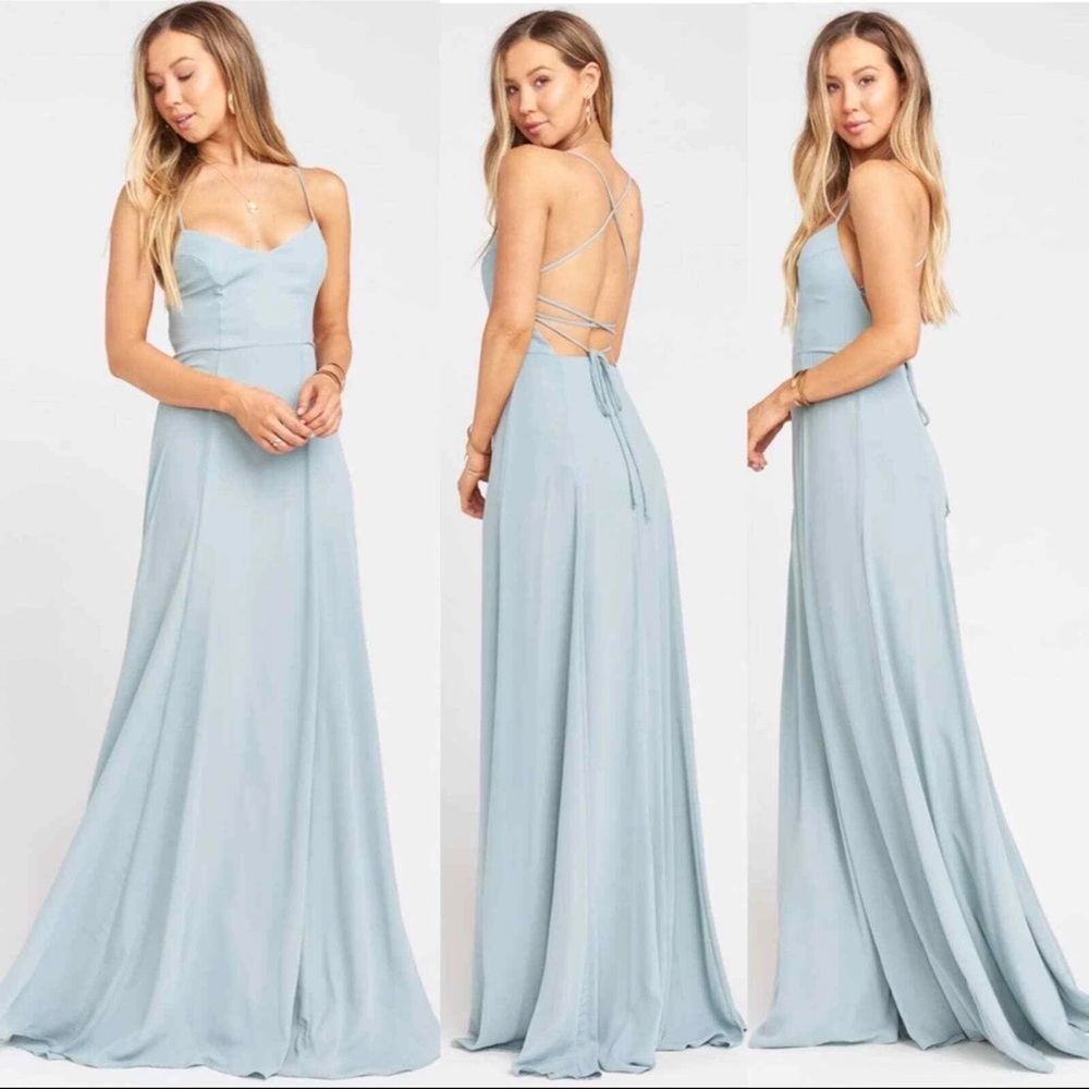Show Me Your MuMu Sky Blue Backless Dress
